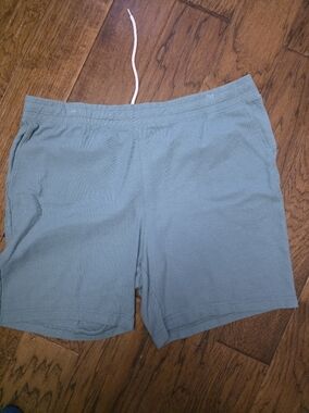 American Apparel Teal Pull-On Shorts with White Drawstring sz XL